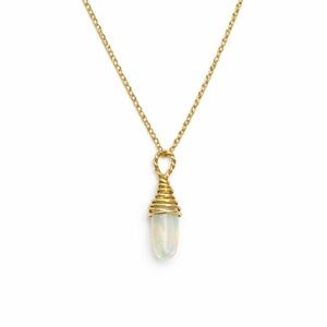 N1052 S925 Ethiopian Opal Chain Necklace